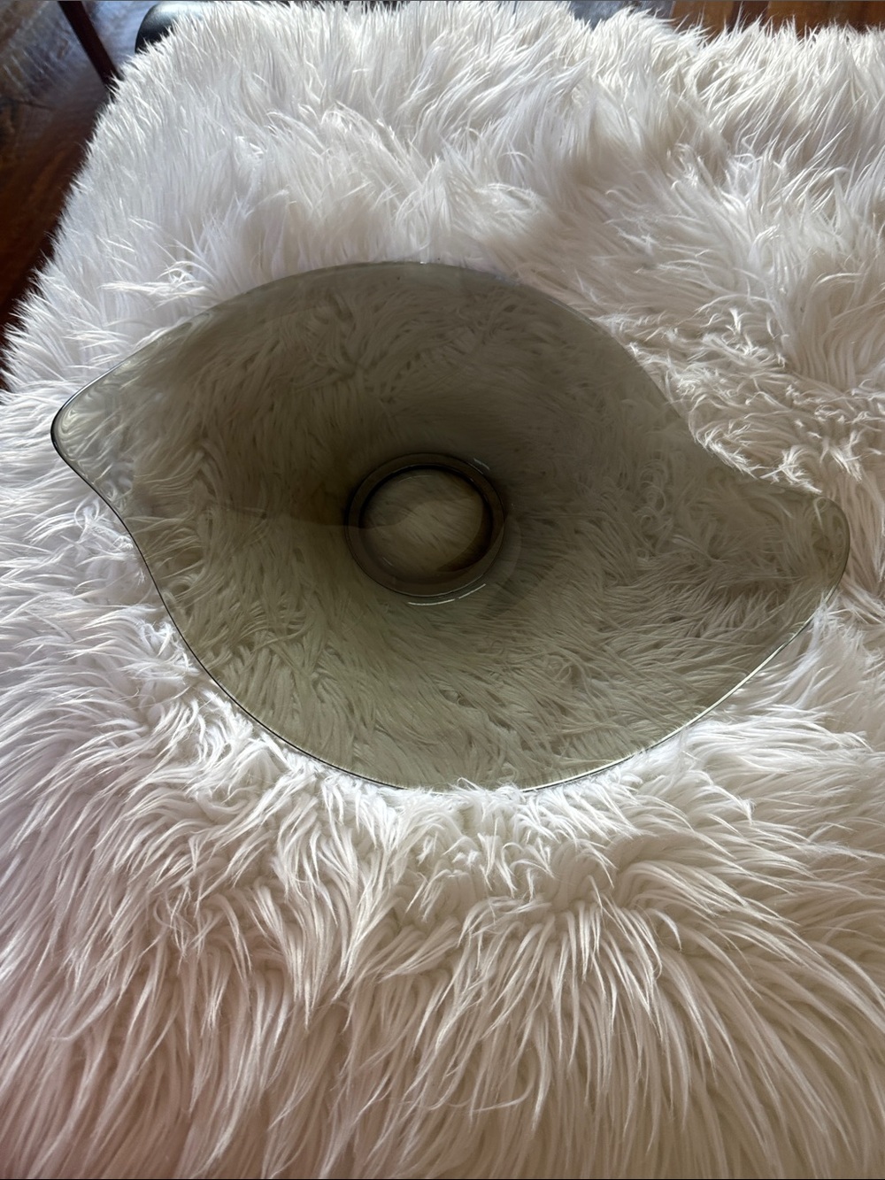 Smoke Gray Decorative Glass Bowl - Modern Home Art
